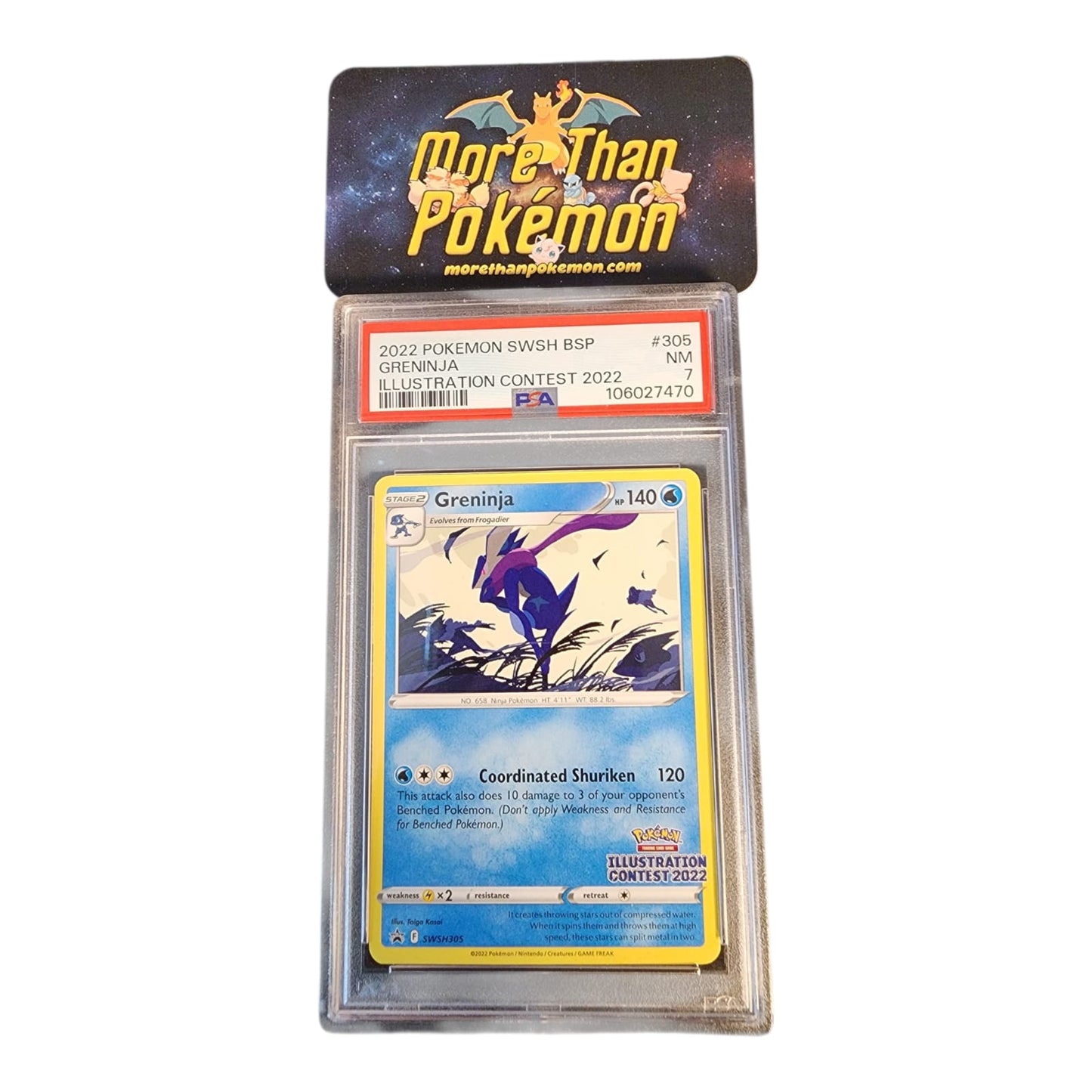 2022 POKEMON SWSH BLACK STAR PROMO #305 GRENINJA ILLUSTRATION CONTEST 2022