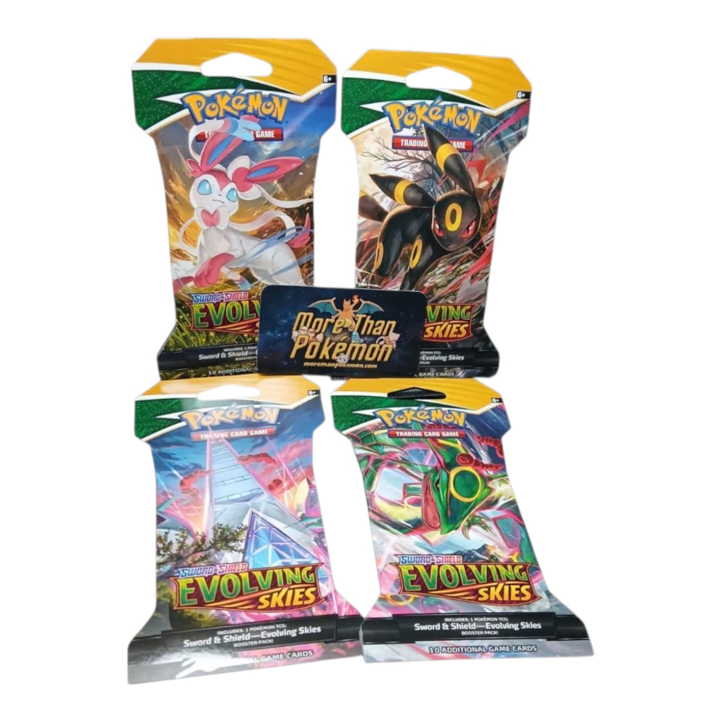 (1) Evolving Skies Sleeved Booster Pack Art Set of 4