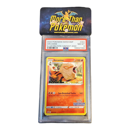 2022 POKEMON SWSH BLACK STAR PROMO #304 ARCANINE ILLUSTRATION CONTEST 2022