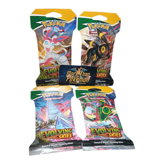 (1) Evolving Skies Sleeved Booster Pack Art Set of 4