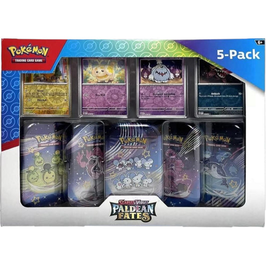 (1) Costco  Scarlet & Violet Paldean Fates Mini Tin 5-pack
