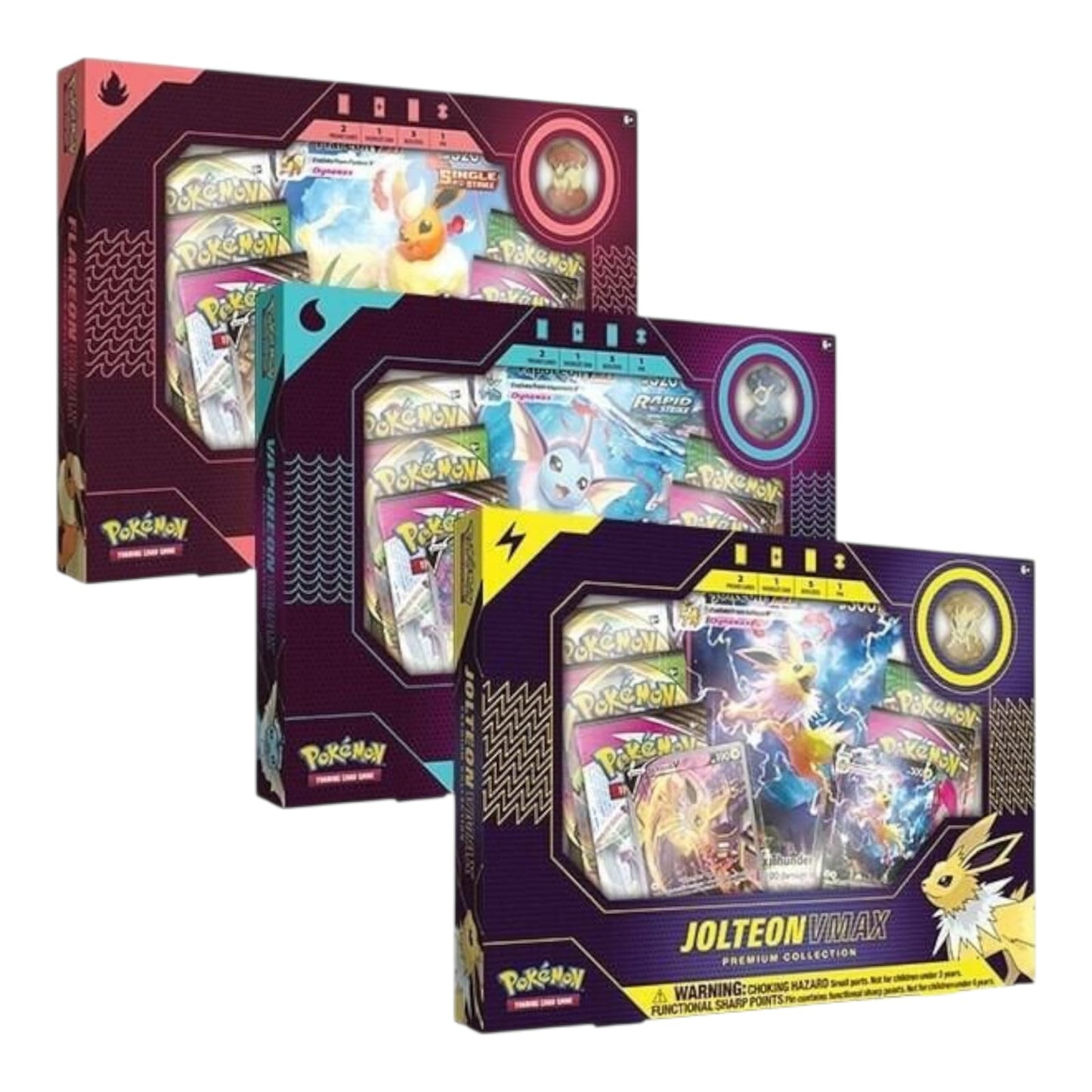 (1) Eevee Evolution VMAX Premium Collection (Set of 3)